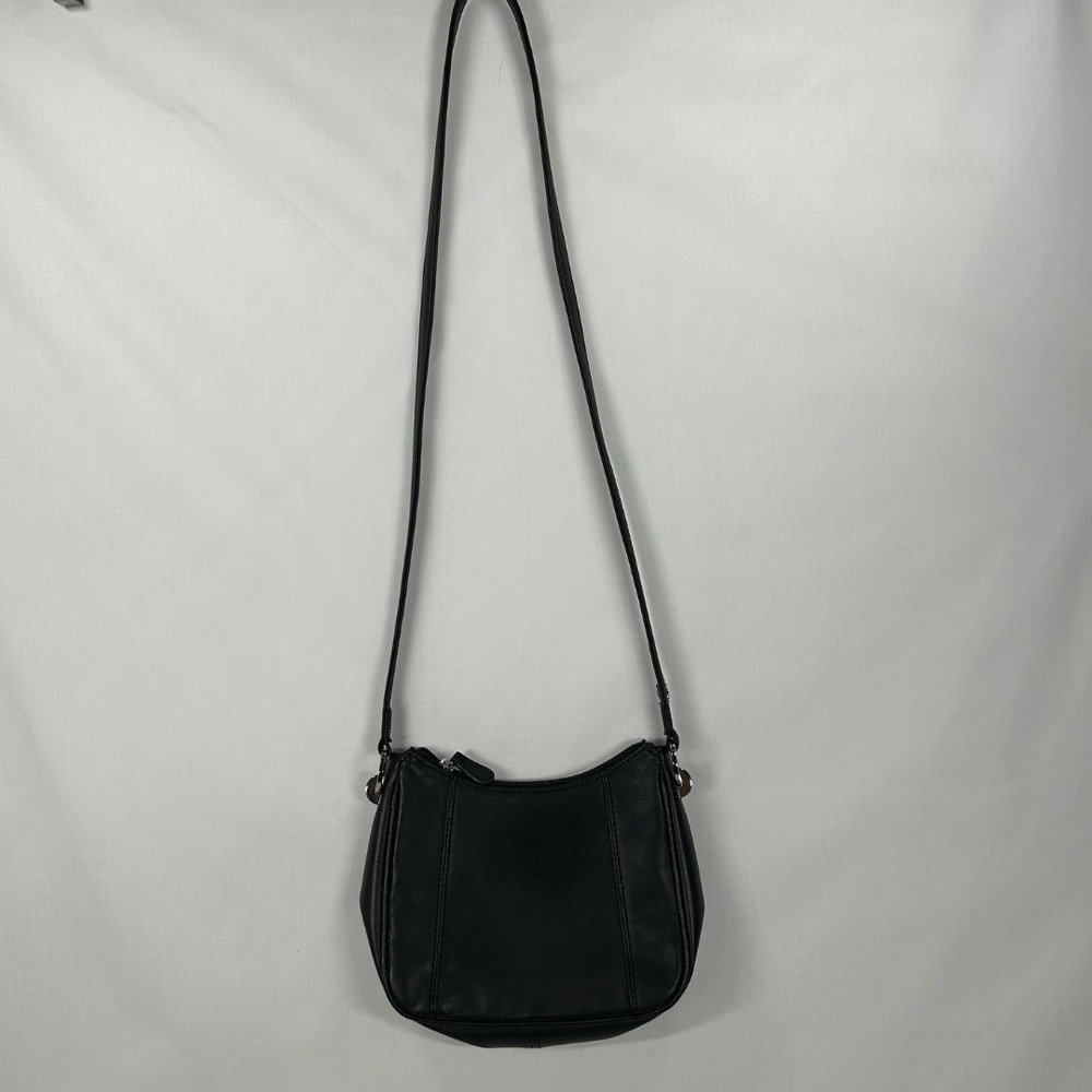 Vintage Worthington Black Cowhide Leather Crossbody Bag – Y2K Shoulder Purse